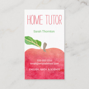 Home Tutor Appointment Reminder Tutoring Card