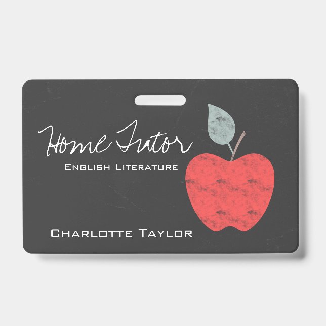 Home Tutor Teachers Apple Business Personalised ID Badge (Front)