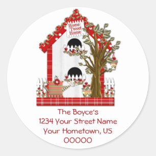 Home Tweet Home Address Sticker