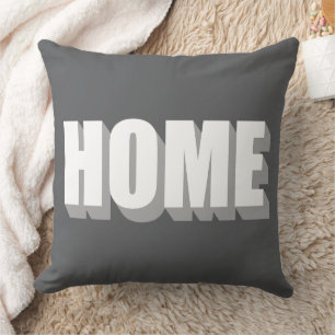 Home typography minimal simple modern grey white cushion