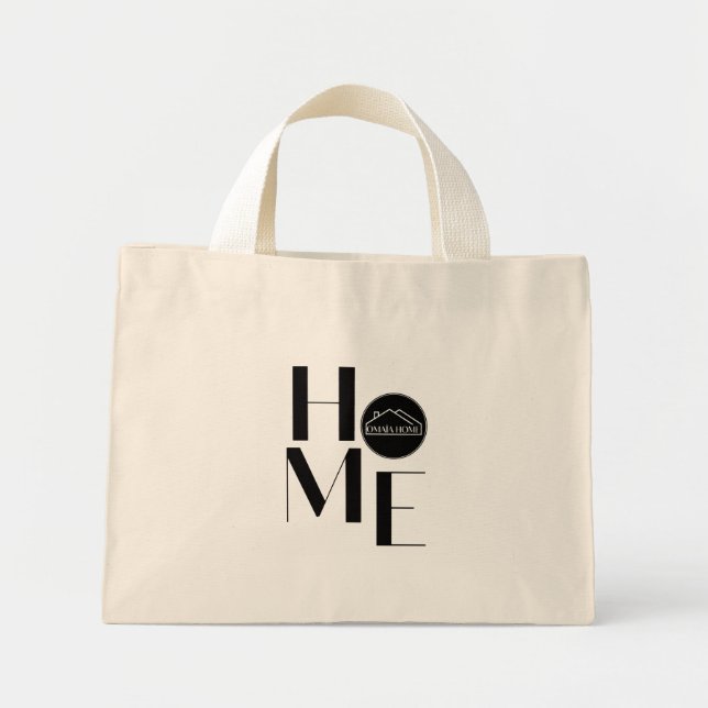 HOME Typography Tote Bag with Modern Design (Front)