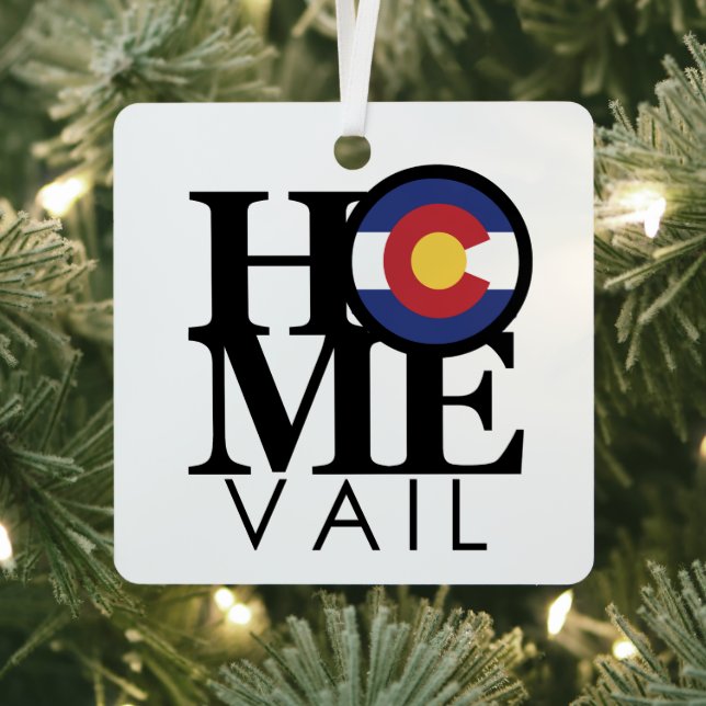 HOME Vail Colorado Metal Tree Decoration (Insitu)