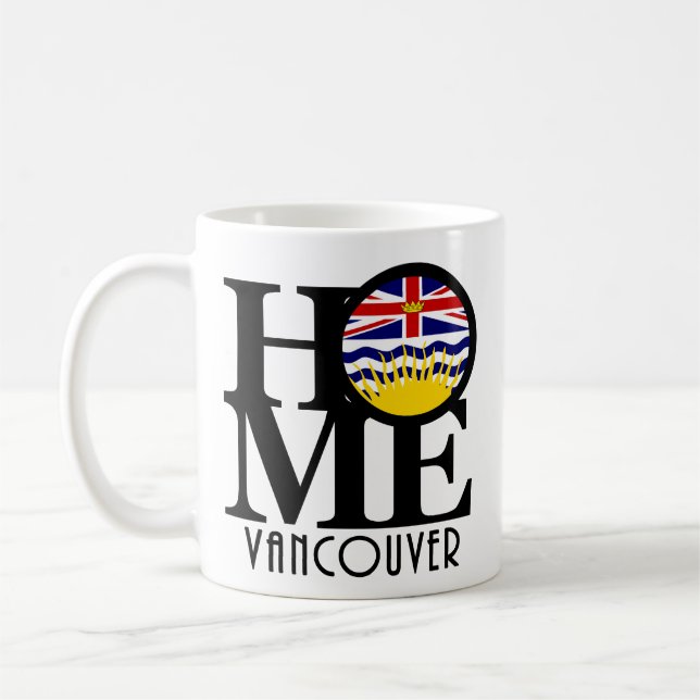 HOME Vancouver (BC Flag) 11oz Coffee Mug (Left)
