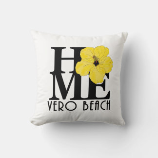 HOME Vero Beach Yellow Hibiscus Cushion