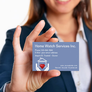 Home Watch Services Simple Business Cards