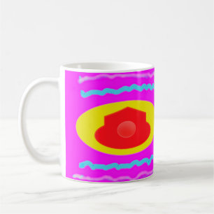 Home welcome with love great pink and brite yelow coffee mug