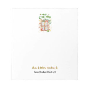 Home Where the Heart Is Realtor Christmas Stylish  Notepad