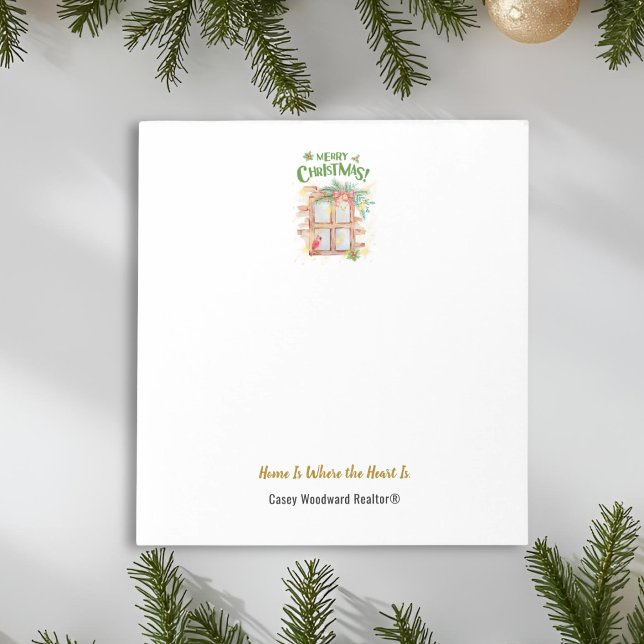 Home Where the Heart Is Realtor Christmas Stylish  Notepad (Creator Uploaded)