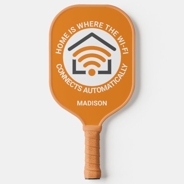 Home Wi-Fi custom name Pickleball Paddle (Front)