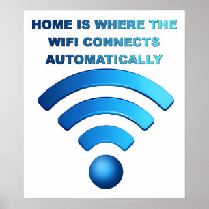 Home Wifi Funny Poster