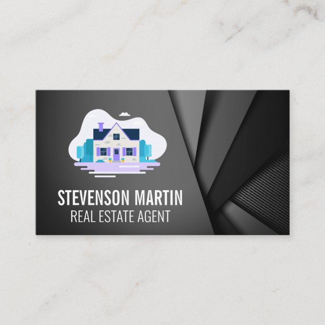 Home with Garden Homes Modern House Business Card (Front)