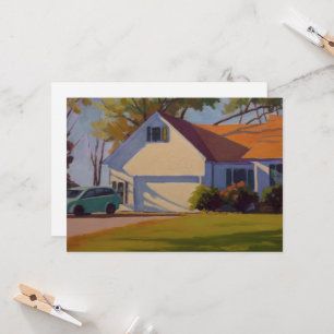 Home with Orange Yellow Green Trees Card