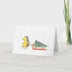 Home with the tree holiday card