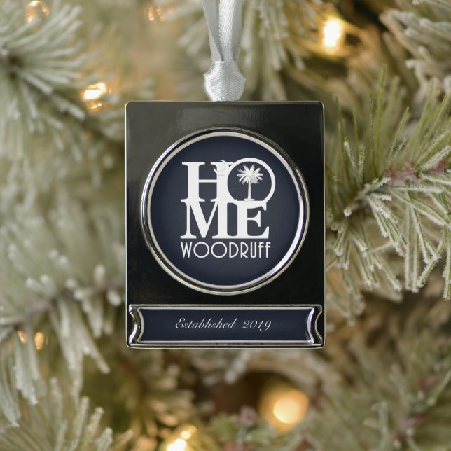 HOME Woodruff SC (customisation) Silver Plated Banner Ornament (Tree)