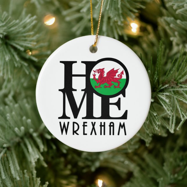 HOME Wrexham Wales Ceramic Tree Decoration (Tree)