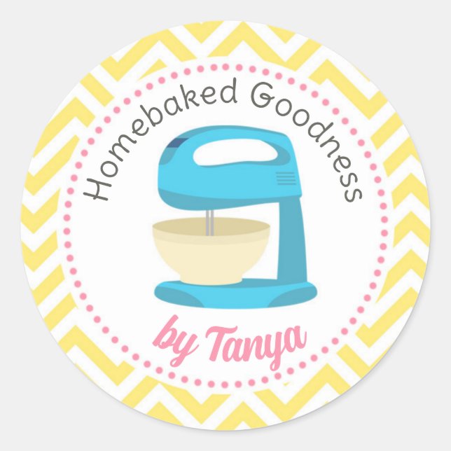 Homebaked Personalised Stickers - Standing Mixer (Front)