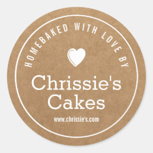 homebaked with love Kraft bakery  Classic Round Sticker