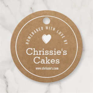 homebaked with love Kraft bakery Favour Tags
