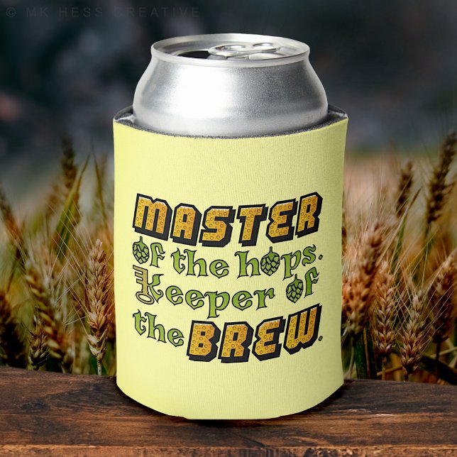 Homebrew Beer Brewer Master of the Hops Can Cooler (Creator Uploaded)