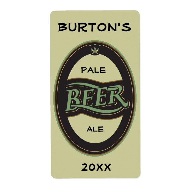 Homebrewed Beer Label (Front)