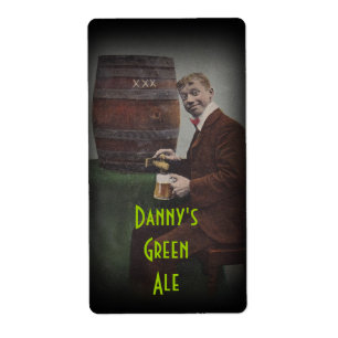 Homebrewing Beer Bottle Label Danny's Green Ale