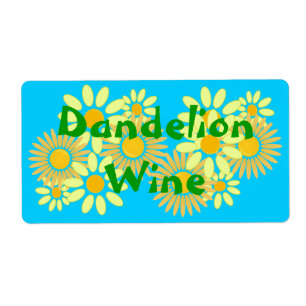 Homebrewing Homemade Dandelion Wine Labels Bottles