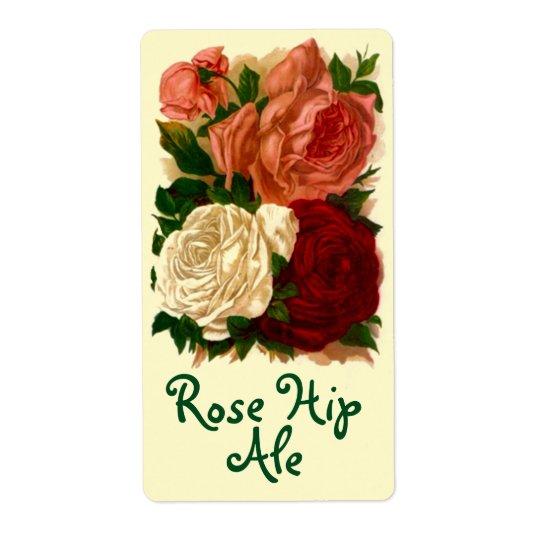 Homebrewing Labels Beer Wine Rose Hip Roses
