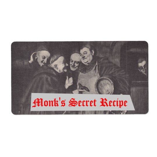 Homebrewing Supplies Beer Label Monks' Secret Brew Shipping Label