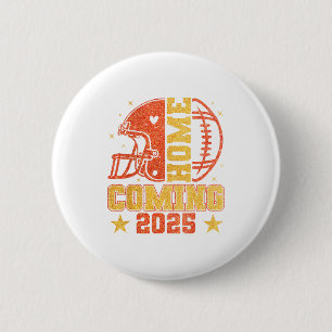 Homecoming 2025 Hoco Football Mama Girl Orange Gol 6 Cm Round Badge