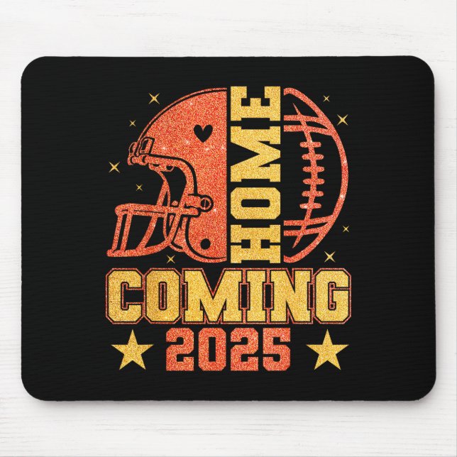 Homecoming 2025 Hoco Football Mama Girl Orange Gol Mouse Mat (Front)