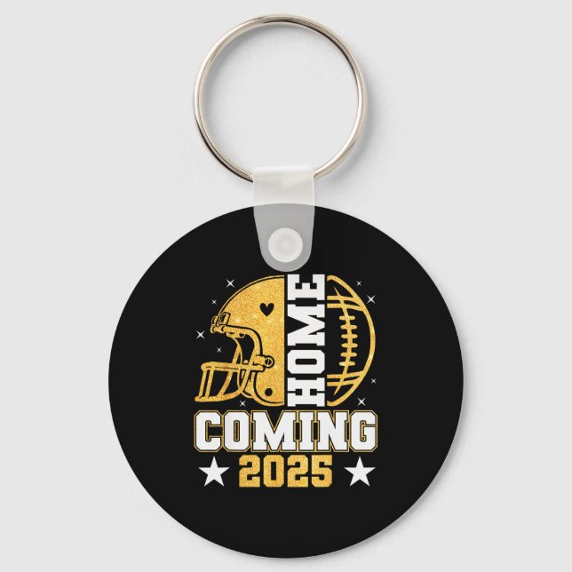Homecoming 2025 Hoco Football Mom Mama Girl Footba Key Ring (Front)