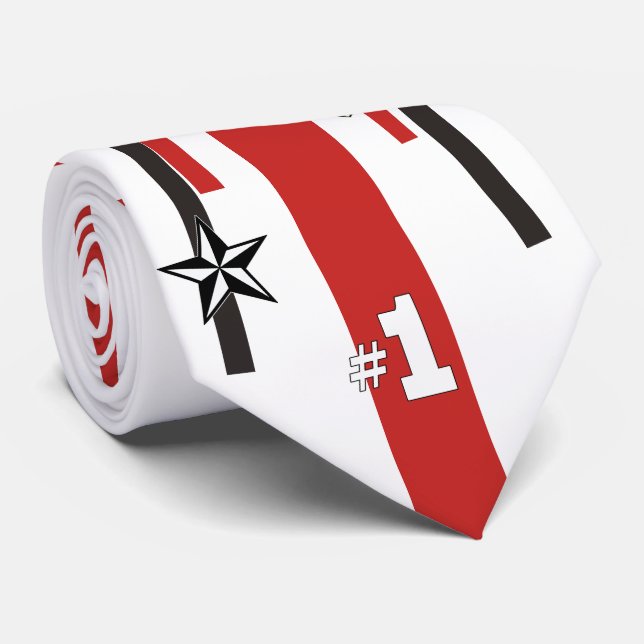 Homecoming Football Mum Necktie Maroon (Rolled)