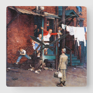 Homecoming G.I. Square Wall Clock