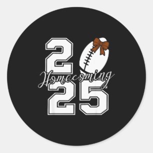 Homecoming Hoco 2025 School Team Spirit Reunion Fo Classic Round Sticker