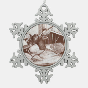 Homecoming Homers Snowflake Pewter Christmas Ornament