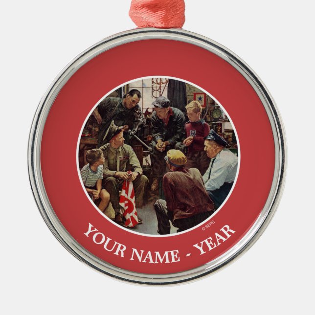 Homecoming Marine Metal Tree Decoration (Front)
