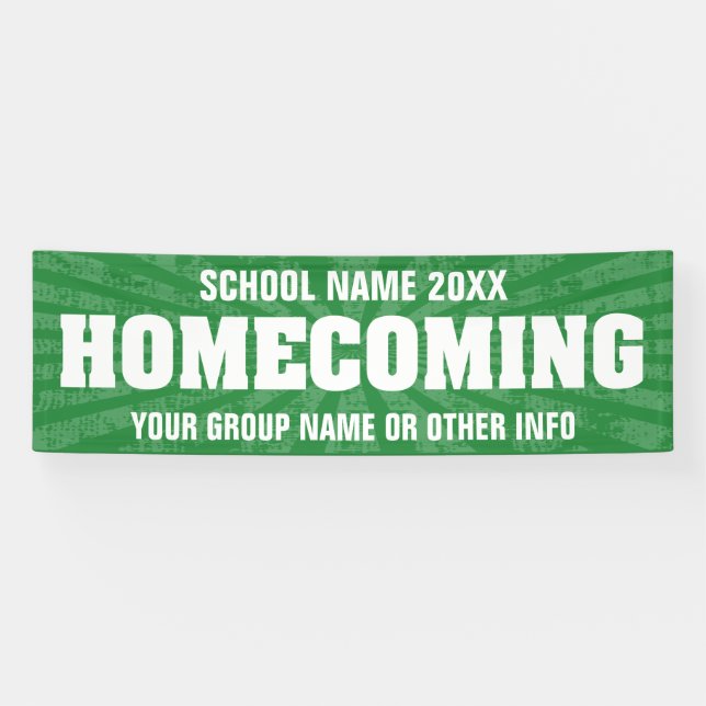 Homecoming Parade any colour with starburst Banner (Horizontal)