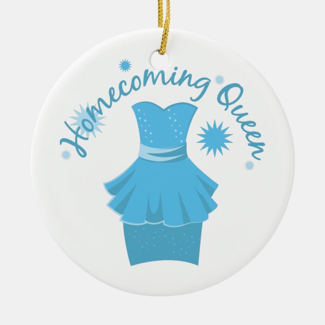 Homecoming Queen Ceramic Tree Decoration (Front)