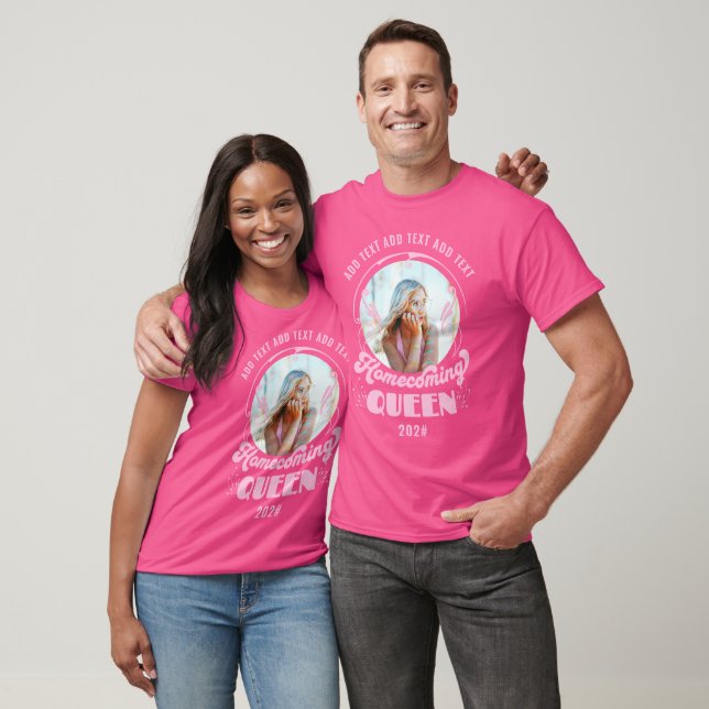 Homecoming Queen Pink HOCO Photo T-Shirt (Unisex)