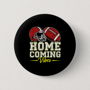 Homecoming Vibes For Teens Football Game Outfits D 6 Cm Round Badge
