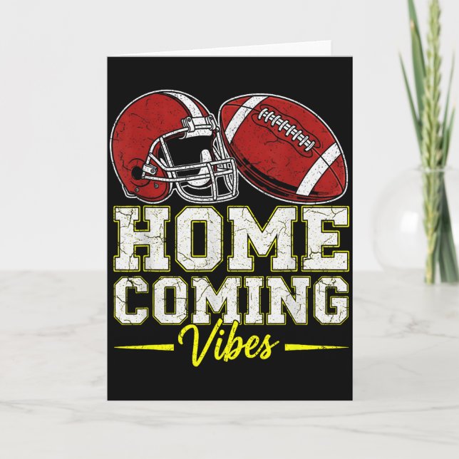 Homecoming Vibes For Teens Football Game Outfits D Card (Front)