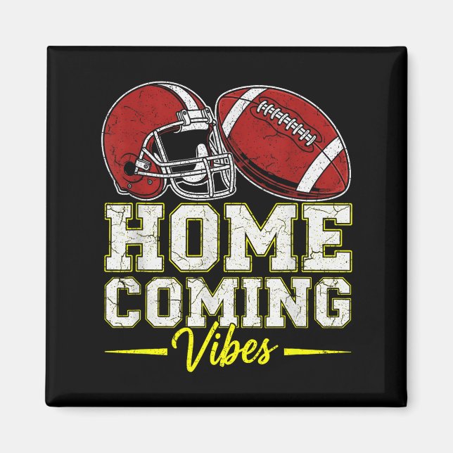 Homecoming Vibes For Teens Football Game Outfits D Magnet (Front)