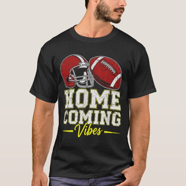 Homecoming Vibes For Teens Football Game Outfits D T-Shirt (Front)