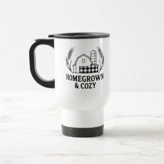 Homegrown & Cosy Farmhouse Barn Travel Mug