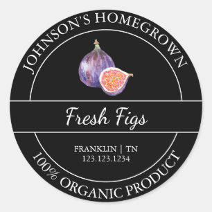 Homegrown Garden Fresh Organic Fig Label