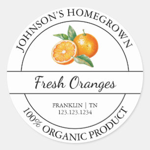 Homegrown Garden Fresh Organic Orange Label
