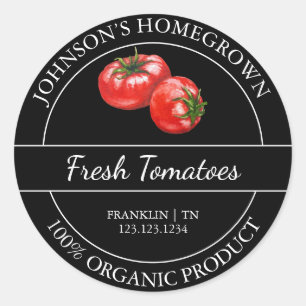 Homegrown Garden Fresh Organic Tomato Label