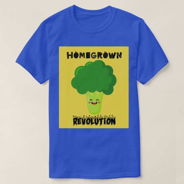 Homegrown Revolution Cute Broccoli T-Shirt (Design Front)