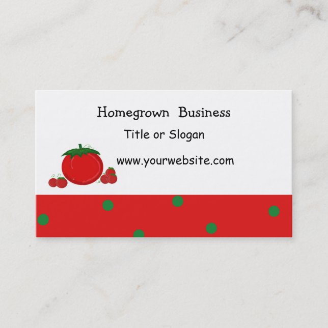 Homegrown Tomatoe Business Business Card (Front)
