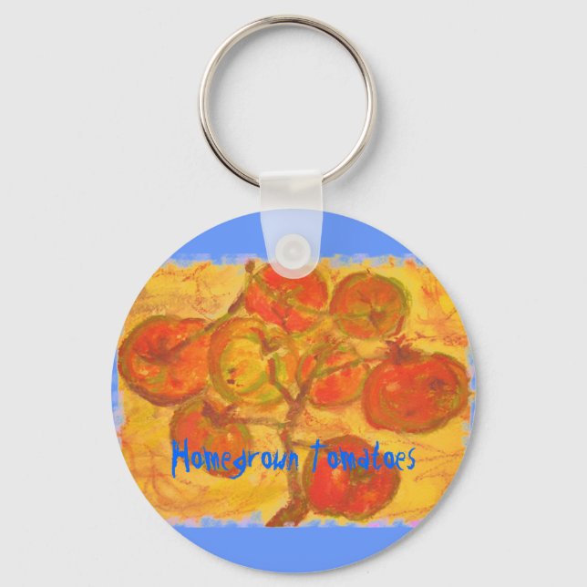 Homegrown Tomatoes Key Ring (Front)